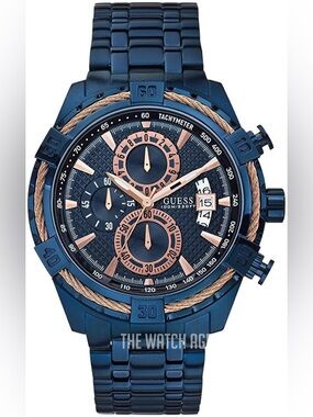 Guess Blue -Tone Multifunction Chronograph Watch